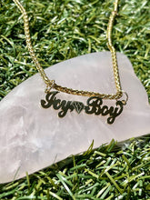 Load image into Gallery viewer, Icy Boy Vintage Name Plate Pendant (14K Gold)
