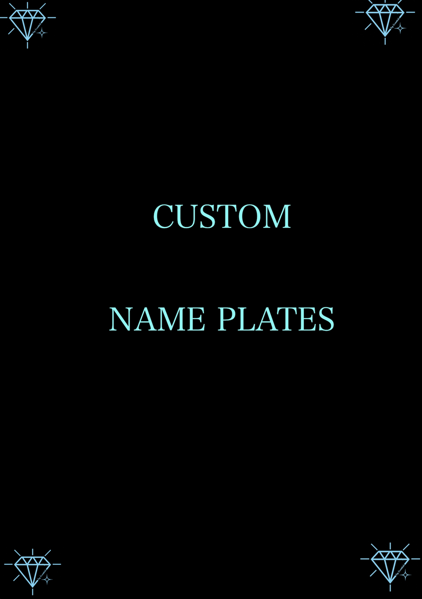 Custom Vintage Name Plate Pendant (14K Gold)