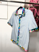 Load image into Gallery viewer, DIAMOND BUTTON DOWN TOP (GLOW IN THE DARK TRIMS)
